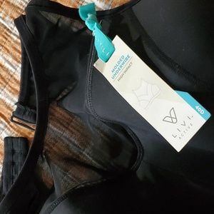 40D sports bra high impact livi active black lane bryant